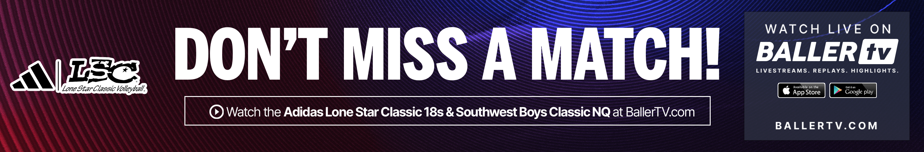 34897 Adidas Lone star Classic 18s & Southwest Boys Classic NQ (2025) - Web Banner